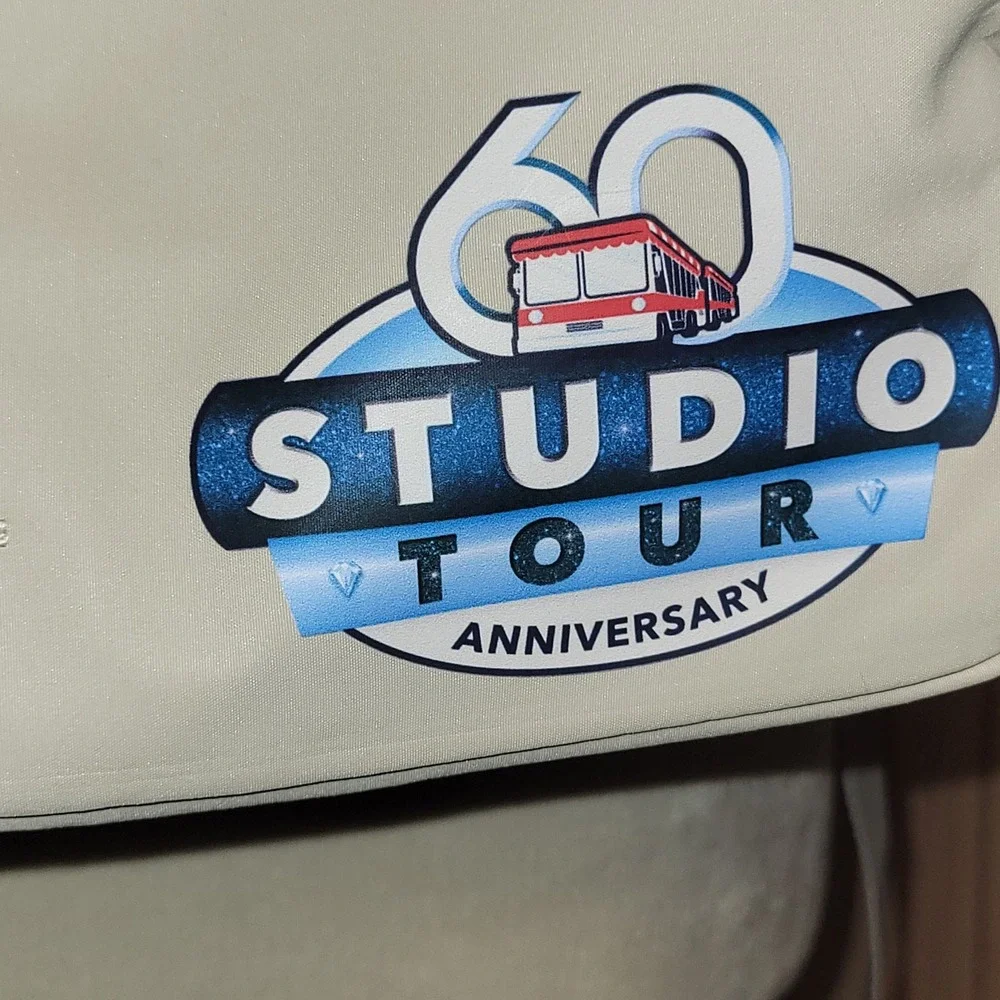Universal Studios 60th Anniversary Studio Tour Backpack Tan Hollywood Jaws Tram